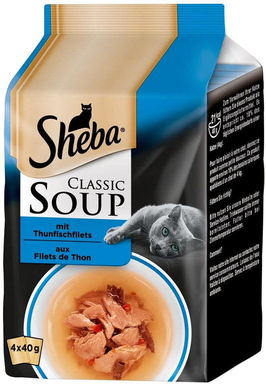 Sheba- Cat Food Classic Soups- Tuna, pack of 12, (12 x 4 x 40 g)