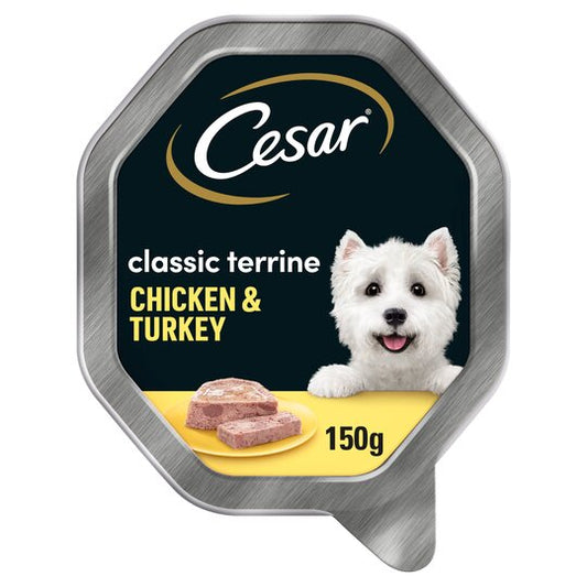 Cesar Classic Terrine Chicken & Turkey Dog Food 150g