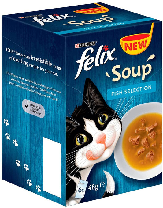 Felix- Fish Selection- soup cat food- pack of 8, 6x48g
