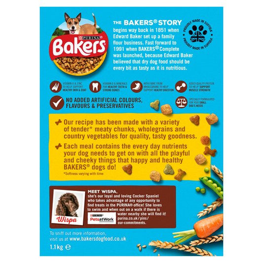 Bakers Small Dog Food Chicken & Vegetables 1.1Kg