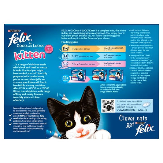 Felix As Good As It Looks Kitten Jelly 12X100g