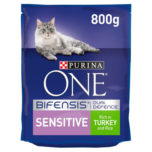 Purina One Cat Sensitive With Turkey & Rice 800g