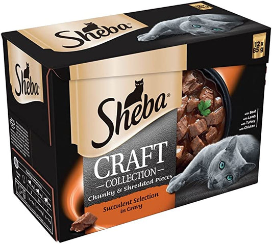 Sheba- Poultry Craft Collection in Gravy pouches, (12 x 85g)